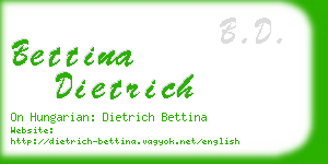 bettina dietrich business card